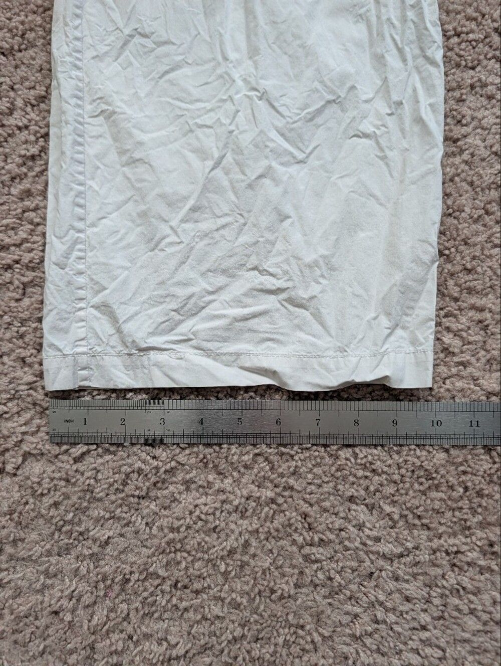 Skims Womens White Straight Leg Poplin Sleep Cotton Pull On Pants Size XS - Picture 11 of 11